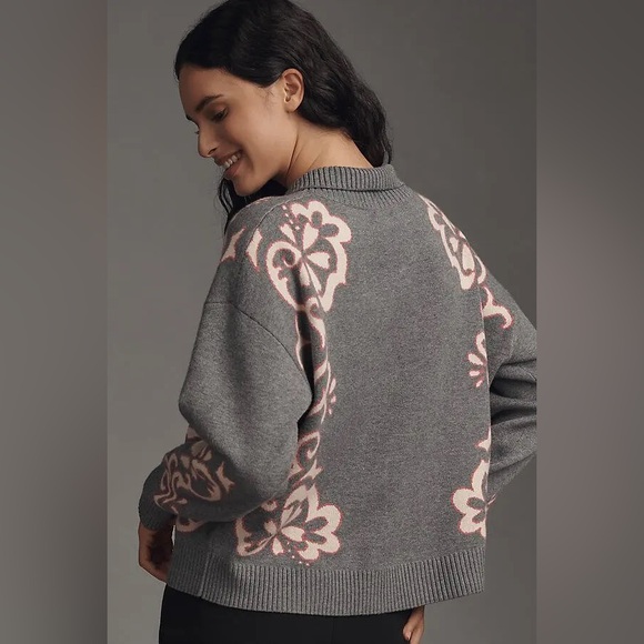 New Anthropologie The Montana Mock-Neck Half-Zip Sweater by Maeve Size S - Picture 2 of 8